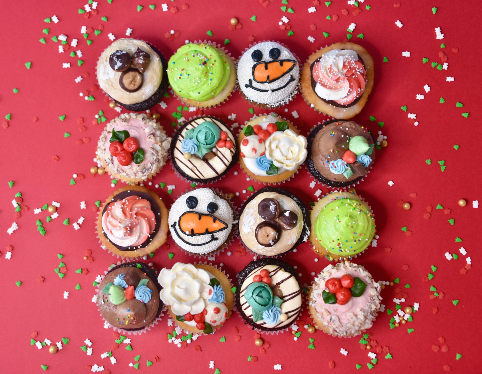 Christmas Decorated Cupcakes